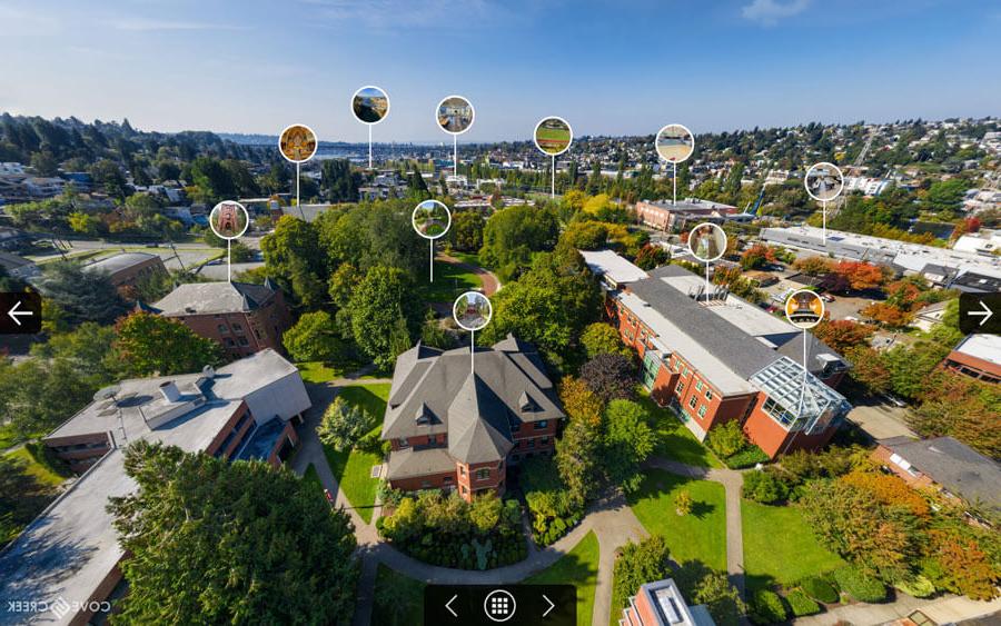 aerial view of spu campus